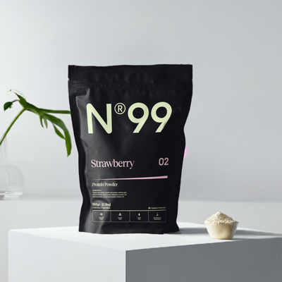 strawberry-basil organic vegan protein powder